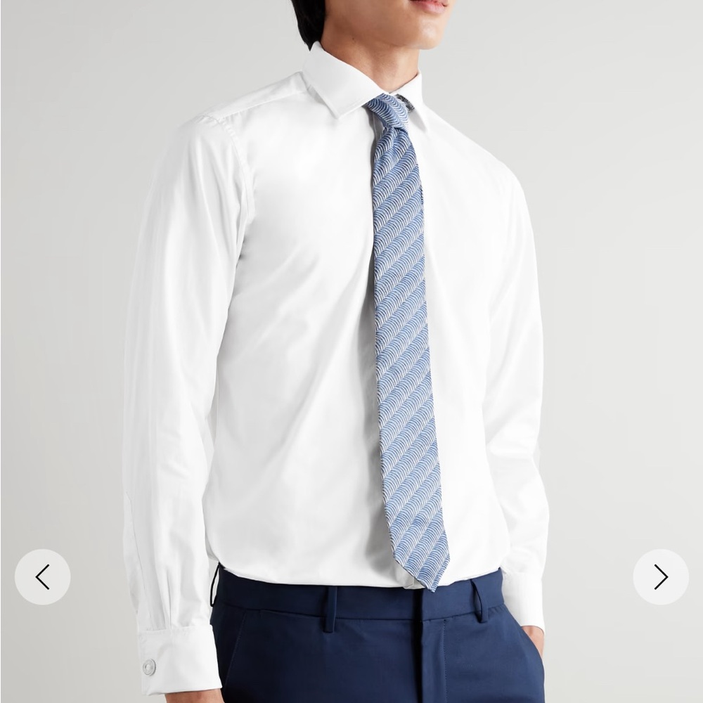 CHARVET
White Double-Cuff Cotton Shirt